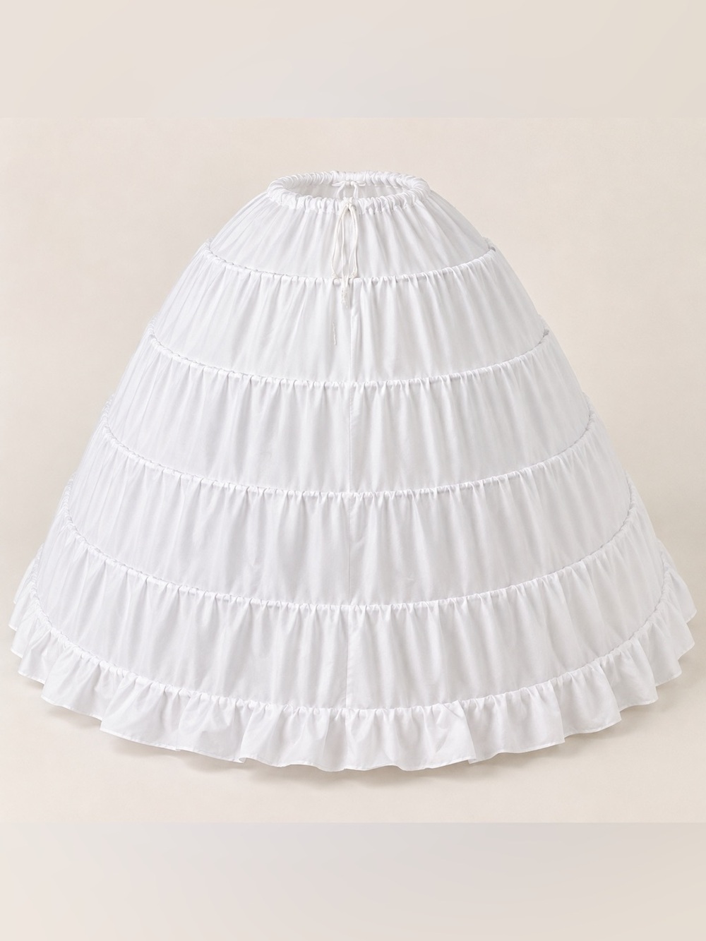 White Tiered Hoop Skirt Crinoline Petticoat